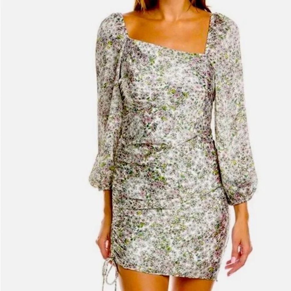 Revolve BCBGeneration Floral Print Ruched Mini Dress